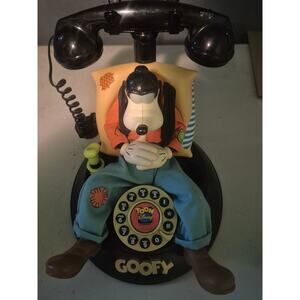 Vintage Disney Goofy Talking Telephone Animated Corded Landline Phone - UNTESTED